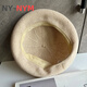 NY-NYM Internet celebrity ins beret women's spring and summer thin Japanese style hollow bud hat breathable Korean style face-showing little painter hat beige (hollow) M adjustable (54-57c)