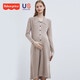 Fisher-Price American Fisher-Price Maternity Dress 2025 Spring and Autumn New Maternity Wear Sweater Jacket Bottoming Skirt Suit Spring Dress Dark Gray Dress One Size