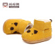 Lala Pig Children's Shoes Winter New Baby Shoes Women's Soft Soled Toddler Cotton Shoes Boy's Plush Warm Snow Boots 6-12 Months 0-1 Years Old Turmeric Size 18/Inner Length 12.5cm (Suitable for Feet Length 11.5cm)