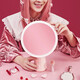 Panasonic LED makeup mirror with light, smart makeup mirror with light, portable light-filling makeup mirror, Christmas gift, girly pink