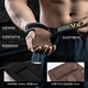 Laura Star LS0712 assist with deadlift pull-up fitness gloves palm protection single bar dumbbell cowhide sports wrist guards non-slip brown [Christmas back/palm width 5CM] All size