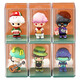 KAMAN Blind Box Storage Display Rack Transparent Dustproof Jar Bubble Mart Doll Doll Storage Box White 6 Pack Free of Glue
