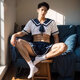 男性制服2025新款性感男士专用大码攻速战袍sm羞耻丁字裤 粉+白连衣裙+T裤 均码 建议体重110-160斤