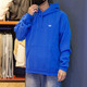 阿迪达斯 （adidas）卫衣男士春秋季三叶草运动服针织连帽休闲上衣套头衫 HK9866蓝色磨毛毛圈  L