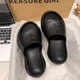 Phoenix usa zapatillas de suela gruesa para mujeres para el verano 2024 nuevas tendencia de moda de flores cruzadas de alta altura Sandalias de tacón alto 37-38