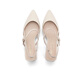 Belle pointed sandals for women's shopping malls, same genuine leather elegant and fresh bag-toe sandals BM733BH3 beige 36 (230mm)