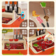 Yimi Children's House jouant Toys BBQ Cart Spray Kitchen Kitchen Skewers Cadeau d'anniversaire pour les enfants âgés de 3 à 6 ans
