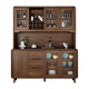 Aesfor New Chinese sideboard solid wood frame wine cabinet living room tea cabinet integrated wall height multi-function cabinet cabinet B844 [Length 140 width 40 height 200cm]