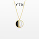 YIN Yi Series Go Necklace - Black and White 18k Gold Hetian Jade Pendant Men's and Women's Jewelry Small Size