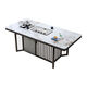 Slate tea table, simple office Kung Fu tea table, living room, modern tea table with water boiler, light luxury coffee table 140*80*75CM Chanel single table comes with smart tea stove