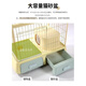 Cat cage with toilet in one, suitable for big and small kittens. Cat cage for home, small apartment, cat villa, all-in-one cat house. Comes with elegant gray and yellow three-layer DF. Free cat litter scoop + cat hammock +