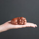 Yuxuan purple sand tea pet ornaments blessed pig handmade can raise tea and play tea art piglet fortune tea tray tea worm tea with blessed pig-red mud