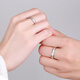 MZMZ platinum ring Jianjia and Bailu couple platinum ring engagement wedding birthday anniversary gift for girlfriend light luxury model-Bailu women's ring