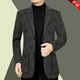 Qiao Junsheng Veste pour hommes poids épais automne et hiver de l'âge moyen de l'âge moyen de veste de papa en laine noir [épaissis] peluche xl 120-140jin [Jin est égal à 0,5 kg]