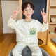 莫代尔儿童睡衣男童春秋季纯棉2024新款薄款长袖中大童男孩家居服套装夏 3878# 12码(建议身高120-130cm)