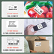 Deli 50*30mm1000 sheets*1 roll Coral Sea three heat-proof label paper Milk tea clothing self-adhesive printing paper 12003 [adapted with 3-inch label machine 720C, etc.]
