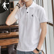 
Jordan short-sleeved T-shirt POLO shirt men's 2025 summer new lapel versatile comfortable running fitness casual half-sleeved top white [ice silky quick drying] L 175/92A