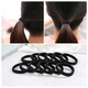 UPLUS Seamless Black Hair Tie Rubber Band Headband 100 High Elasticity Rubber Band Hair Accessories New Year Gift