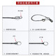 Lingjiujiu hand-woven halter necklace rope pendant hanging rope men and women ring wax rope safe buckle jade pendant lanyard black thick 2.0mm