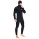 Swimming speed (Yon sub) YON SUB wetsuit one-piece thickened hooded wetsuit snorkeling suit 5mm winter swimming thermal suit cold-proof surfing suit black 5MM thickness L
