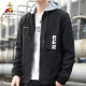 Scarecrow (MEXICAN) Jacket Men's Trendy Brand Versatile Workwear Style Jacket Loose Hooded Boys Top 9238 Black XL