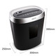 Deli Paper Shredder Oficina comercial y Home Electric Alta energía pequeña Pequeña trituradora de papel portátil Papel 5 Hojas 5 minutos 9929 Negro-4-20L