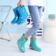 Zapatillas de lluvia de moda de Qisiman para mujeres zapatos de agua para adultos use botas de agua de mitad de tarjeta gruesas zapatillas impermeables a impermeables zapatos de pegamento cálidos y cómodos sobrevalores SY Mid-card Card (sin algodón) Tamaño estándar 37