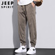 JEEP SPIRIT吉普休闲裤男夏季潮流工装裤子莱赛尔哈伦九分男裤 咖啡色 XL 