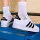 Adidas offizielle Herrenschuhe Neues Leder Leichtes Top bequemer Freizeitschuhe modische vielseitige Brettschuhe Jugend-Runde Sportschuhe GW9195/Drei Streifen heben die Marke 39 hervor [empfohlene Fußlänge 24 cm]