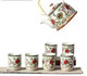 Enshousu Jingdezhen ceramic household tea set with filter porcelain teapot teacup handle tea pot tea broken Tenghua 7-piece set