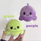 
Cute expression cartoon flip face change octopus pendant student couple gift plush doll octopus keychain black grey