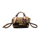 ESDS Hong Kong brand genuine leather bag women's bag 2025 new light luxury niche high-end single-shoulder small square bag crossbody bag yellow color combination (counter gift box set)