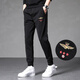 LEXC Light Luxury High-High Grain Sports Sports Pants Summer Spring Autumn Winter New Borded Gold Fashion Pants Loose Plus Velvet Black 3291 más Velvet M Recomendado 90-100 Jin [Jin equivale a 0.5 kg]