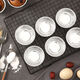 Zinnfolie Tasse Haarkuchenform verdickte Aluminiumfolie gedämpfte Kuchenbasis Stütze Törtchen Backofen gedämpfter Kuchen Blech Folie Tasse Einwegs gedämpfter Kuchenform 14081#100 Stück/Pack (mittel)