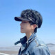 
Muwan sun protection hat men's summer face covering and showing small UV sun hat running sports duck tongue empty top sun hat UVL-black