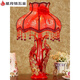 XMSJ Estilo europeo Descripción de bodas Lámpara de escritorio de novia Luces de boda Bedside Bes Baring Red dormitorio Romántico Rose Long Life Dotry Rose Lampside (Modelo 9928 Rojo) Interruptor de control remoto
