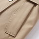 Xiangying High-End-Windbreaker-Frauenfrührung und Herbst 2025 Herbst-Outfit Neues Pendeltemperament Doppelbrust mit mittlerer Länge Khaki-Jacke Khaki S