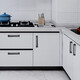 Preda Kabinettstür-Handle moderne einfache schwarze Schrankgarderobe verlängerte Türgriffe Schublade Einloch Haushalt Hardware Griff 6225b-64 mattschwarz