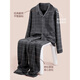 Hengyuanxiang pijama masculino otoño e invierno de otoño e invierno de algodón puro pantalones de manga larga se puede usar afuera de un traje de algodón casual de hombres 16866 170/l