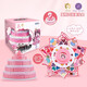 Dolemil children's cosmetics set girl princess toy makeup box birthday gift lipstick nail polish washable cake beauty box (4 layers) gift box