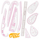 
Multi-functional clothing placing scale scale novice learns board making tools cutting clothes soft ruler B-9761cm placing scale-Urban