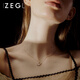 ZEGL Ginkgo Leaf Necklace Women's 925 Silver Jewelry Pendant Pendant Clavicle Chain Autumn and Winter New Style for Best Friend Birthday Gift