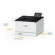 Canon Color Laser Home Small Commercial A4 Imprimante A4 WiFi WiFi Business Office Imprimante Impression LBP674CX (écran tactile + imprimé double face + 33 pages / minute) Standard officiel (hôte + ensemble de cartouches de toner aléatoire + accessoires aléatoires)