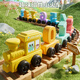 North E-Family Children's Toys Boys 1-3 años Baby Puzzle Magnety Digital Building Block Bloing Assembly Actualización de regalo de cumpleaños Magnetic Cartoon Train [0-5]
