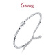 GsunG platinum bracelet women's bouncy bead small waist bracelet PT950 shiny platinum bracelet women's laser beads. Priced by gram, please contact customer service before bidding for gold price.
