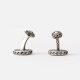MUSTKOO cufflinks for men, French Baroque retroism, antique silver-plated black enamel shirt cuff nails MC-9996