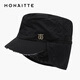 Monette hat men's winter new style plus velvet cold-proof and warm peaked hat for cycling, fishing, ear protection, fashionable autumn and winter flat hat, black, one size fits all, adjustable (54-62CM)