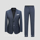 BAROMON 64.1% wool suit suit for men, slim professional suit, complete business suit for wedding and groom, gray 9332 170B, please note the size of the trousers