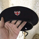 Teqima hat Korean version beret size male and female painter hat stage badge fashion hat black hat + metal horse M 57-59cm