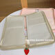 Serie de fresa linda japonesa Mifei Rabbit Hand Cuenta Bag PVC Pasaporte Transparente Bolsa Bill Bolsa de almacenamiento Rosa